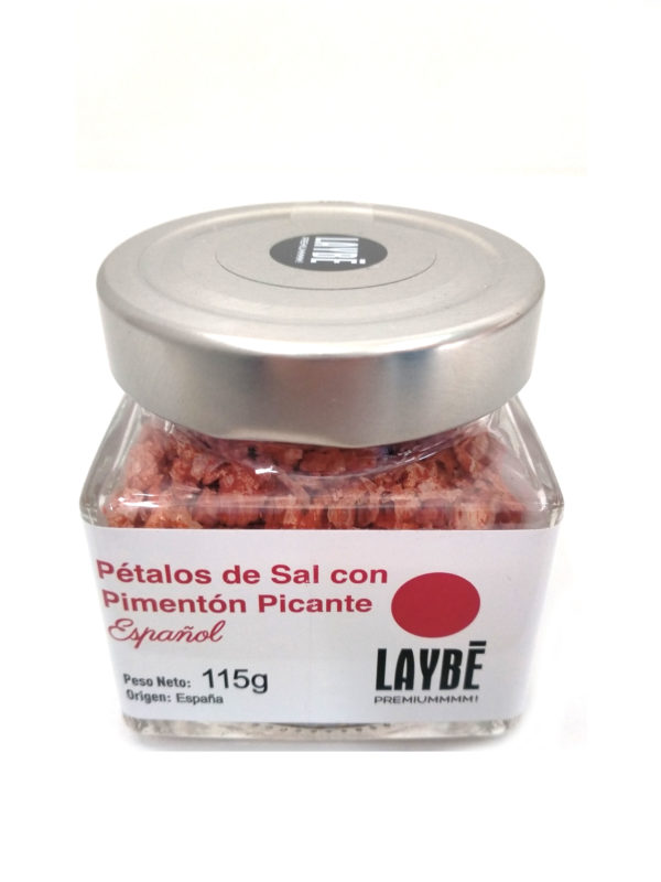 pétalos de sal con pimentón picante español 115g